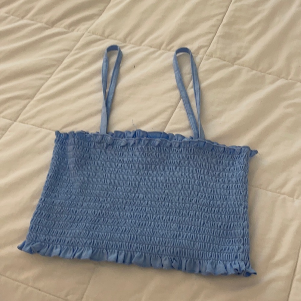 Blue crop top